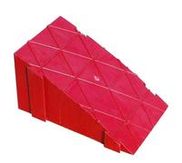 Driveway Ramp, Sidewalk Ramps, Composite Plastic Material, Easy to Carry, Suitable for Indoor, Shopping Malls, Squares(Red,12x20x14cm/4.7x8x5.5in)