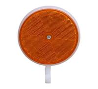 Driveway Reflector Marker - Durable Traffic Control Reflector for Outdoor Parking Lots and Road Safety, High Visibility Round Sign- Yellow