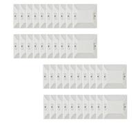 Driveway Reflector Sticks 4 by 4 Inch, 40 Pack Commercial Reflective Driveway Marker Road Reflectors Pavement Markers Studs Ground Markers Waterproof Outdoor for Road Highway Street (White, 40 Pack)