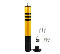 Driveway Safety Bollard Post, Reflective Parking Barrier for Garage and Street Traffic Control