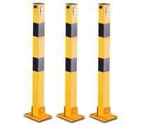 Driveway Security Bollard - Heavy-Duty Parking Barrier with Safety Lock for Access Control | Ideal for Garage Protection & Space Management