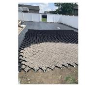 Driveway Stabilization Grid, Heavy Duty Foldable Gravel Stabilizer for Retaining Walls, Landscape and Roadbed Reinforcement, 23x31 ft Ground Grid