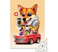 Driving Corgi Adult Jigsaw Puzzle, 1000 Pieces, 70x50cm/1000pcs, January Puzzle Activity, Quiet Evening Activity And A Calmer Routine
