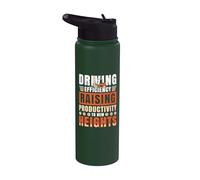Driving Efficiency Raising Productivity - Forklift Stainless Steel Insulated Water Bottle