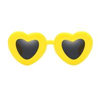 Driving Glasses Neutral Love Glasses Bread Love Sunglasses Peach Heart Sunglasses Dazzling Color Glasses Jelly Glasses Outfit for Girls (Yellow, One Size)