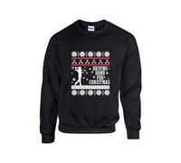 Driving home for Christmas funny golf adults Christmas jumper, Xmas Golf Club Funny Jokes Gift Sweater, Kids Adult Sweatshirt(M, Black)