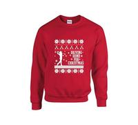 Driving home for Christmas funny golf adults Christmas jumper, Xmas Golf Club Funny Jokes Gift Sweater, Kids Adult Sweatshirt(XL, Red)