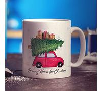 Driving Home for Christmas Mug - Cute Xmas Gift for Christmas, Holidays, Hot Chocolate - Festive Present for Him, Her, Mum, Dad, Son, Daughter, Friend - 11oz Ceramic Cup