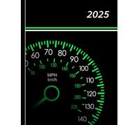 Driving instructor appointment book 2025: Driving lessons appointment diary 2025: Yearly overview / Month to view calendar / Daily appointments with 15 min slots (6am - 9pm) + Notes section / Contacts