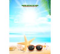 Driving Instructor Diary - Beach Scene - Three Year Diary with Two Weeks Per Page: Designed by a Driving Instructor (8.25" x 11" premium sofcover)