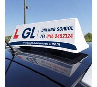 Driving Instructor Roof Sign Board Advertising For Glass Roof Cars Learner Drivers, Vacuum Mounted