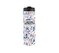 Driving Instructor Travel Mug - Novelty Learner Driver Gift Reusable Stainless Steel Vacuum-Sealed Double-Walled Hot/Cold Drinks Travel Flask 500ml (16 fl oz)