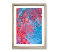 Driving Into The Elements Abstract Framed Wall Art Print A2 Oak
