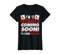 Driving Lessons Learner Driver 17th Birthday Im 17 Today Value Graphic T-Shirt, Women, Black, XS