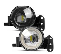 Driving Lights Lamp 2 X Angel Eye Fog Light DRL For BMW E46 E60 E63 E90 525i 530i 545i 550i 323i 325i Car LED Fog Daytime Running Lamp 9006 Fog Light Lamp (Color : White and White)
