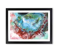 Driving Me To Love In Abstract Modern Art Framed Wall Art Print, Ready to Hang Picture for Living Room Bedroom Home Office Décor, Black A3 (46 x 34 cm)