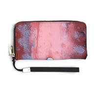 Driving on Red Dirt Road RFID Blocking Wallet for Women,Clutch With Change Pocket, Wristlet Wrist Strap with Card Slots