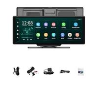 Driving Recorder 10.26''Dashboard Android Dash Cam Bluetooth U Disk ADAS GPS Navigation 24H Parking Car DVR Video Recorder Car Camera(No Front 10M Rear,With 64G TF Card)