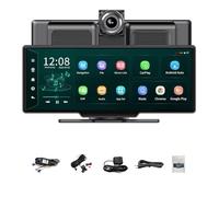 Driving Recorder 10.26''Dashboard Android Dash Cam Bluetooth U Disk ADAS GPS Navigation 24H Parking Car DVR Video Recorder Dashcam for Cars(M20Pro 6M Rear Cam,With 64G TF Card)