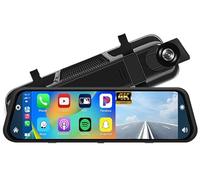 Driving Recorder 10 inch driving recorder 4K 3840 * 2160P Carplay Android Auto GPS WIFI rearview mirror camera Dashcam for Cars(4K-6M 1080P)