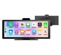 Driving Recorder 11.26 Inch 4K DVR Wireless CarPlay Auto Dash Cam Bluetooth Audio GPS Navigation Dual Lens Video Recorder Car On-Dash Mounted Cameras(K39-4K Front Cam,With 128G TF)