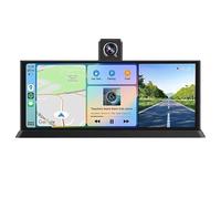 Driving Recorder 11.3" Car DVR 4K 360° Rotating Camera Wireless Carplay Dash Cam Dual Lens Video Recorder GPS Navigation Dashcam for Cars(T368D-4K DVR,None)