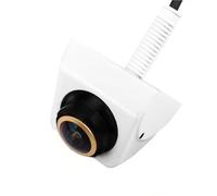 Driving Recorder 360 ° 1920x1080P Adjustable Front/Backup Camera, Golden Fisheye Lens OEM Tyle, Night Vision Waterproof Car Camera(White Camera,AHD1080P-175Deg)