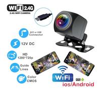 Driving Recorder Car Rear View Camera 170 Degree HD Night Vision Reversing Camera Fit For IPhone Fit For Android 12V 24V Car On-Dash Mounted Cameras(For 12-24V Cars)