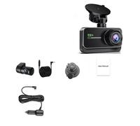 Driving Recorder Dual Dash Cam Real 4K Optional Rear/Cabin Cam Installation 3"IPS NightVision 24H Parking Mode Car On-Dash Mounted Cameras(4K WiFi Dash cam,64GB SD Card)