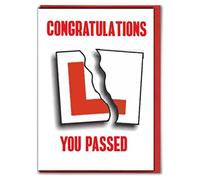 Driving test card, congratulations on passing your test card (Just passed)