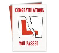 Driving Test Congratulations Card - Ripped L Plate Design DRIVE01
