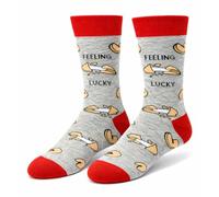Driving Test Good Luck Socks - Feeling Lucky Novelty Socks, Funny Gift for Learner Driver, Lucky Match Socks, Unisex Crew Socks Size 6-11