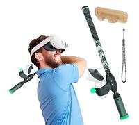 DriVR Elite Mini Golf Club Handle - Carbon Fiber Grip for Quest 2, 3 and Pro - Adjustable Weighted VR Simulator Grip