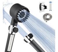 Drivse Iondrops Showerhead with Filters for Hard Water,Handheld Shower Head with Off Switch,Detachable Filtered Shower Head with Hose for RV Camper (Gun Grey)