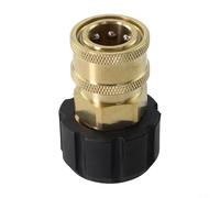 Drivstraw 1/4 3/8 Quick Connect Female to M22 14mm 15mm Pressure Washer Adapter, Brass Stainless Steel High Pressure Water Hose Coupler for Electric Power Cleaners(3/8)