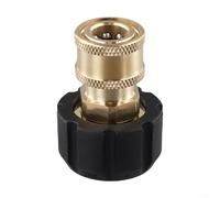 Drivstraw 1/4 3/8 Quick Connect Female to M22 14mm 15mm Pressure Washer Adapter, Brass Stainless Steel High Pressure Water Hose Coupler for Electric Power Cleaners(1/4)