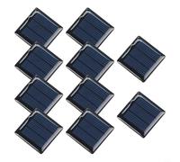 Drivstraw 10-Pack Mini Solar Panel Cell, 1.5V 60mA 0.09W Polycrystalline Silicon Photovoltaic Cell, 30mm x 30mm for DIY Solar Projects, Educational Kits & Small-Scale