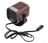 Drivstraw 12V/24V Square Portable Car Heater with Fan - Windscreen Defogger for Commercial Trucks, Vans, and Small Vehicles - ABS + Fireproof Housing, 10.56 x 10.47 x(Brown-12v)