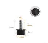 Drivstraw 20-Piece Screw-On Furniture Leveling Foot Set with M6 Thread - Metal and Plastic Adjustable Glide Feet for Tables, Chairs, Desks and Display Racks(A)