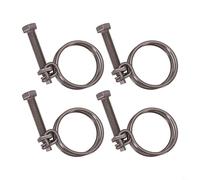 Drivstraw 304 Stainless Steel Wire Hose Clamps for 22-55mm Air, Fuel, and Spiral Hoses - Heavy-Duty Reusable Clips for Home, Garden, Vehicle, and for HVAC Applications (Pack(31-35mm)