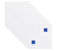 Drivstraw 3D Self- Foam Wall Panels - 10pcs PE Foam Tile Brick Stickers, 35 x 35 cm, 3 mm Thick, Sound Insulating & Child-Safe, for Living Room, Bedroom, Kitchen