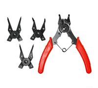 Drivstraw 4-in-1 Snap For Ring Pliers Set with Internal and External Circlip Pliers, Carbon Steel Spring Clamp Tool for Automotive Repair, Workshop & DIY - 2 Straight +