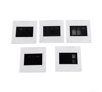 Drivstraw 5-Piece 50x50mm Double Slit, Triple Slit, and Circular Interference Diffraction Grating Set for Physics Experiments and Optics Demonstrations