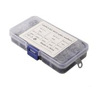 Drivstraw 500pcs Nylon Flat Washers Set (M2-M10) for Industrial Fixings, Insulating, Abrasion-Resistant, with Plastic Storage Box