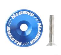 Drivstraw Aluminium Alloy For Bicycle Headset Stem Top Cap 31.8mm with Bolt, For CNC Machined Ultralight For Bike Fork Cover for MTB Road Cycling, For Precision Fit(blue)