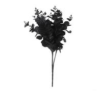 Drivstraw Artificial Eucalyptus Garland - 47 cm Black Faux Floral Stem for Wedding, Party & Home Décor, Silk + Plastic Realistic Fake Flower Arrangement