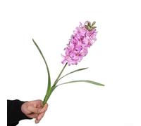 Drivstraw Artificial Hyacinth Floral Decor - 42 cm Violet Fake Flowers for Home, Garden, Wedding & Event Decoration, Silk-Blend Plastic Stems, Realistic Lifelike