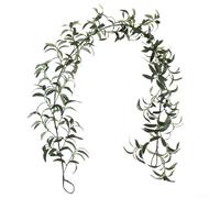 Drivstraw Artificial Olive For Leaf Vine Garland, 170 cm Green Faux Hanging Vine with Realistic Fake Fruits, Maintenance- Greenery for Wedding Backdrop, Garden, Wall and