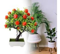 Drivstraw Artificial Orange Tree in Pot - Realistic Plastic Fruit Tree Decor for Home, Office, Living Room, Bedroom, Bathroom, Kitchen, Balcony - No Maintenance,