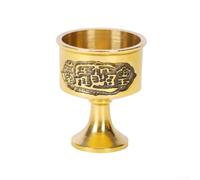 Drivstraw Brass Chalice Cup for Rituals, Handfasting & Ceremonial Use - Copper-Gold Drinking Goblet for Weddings, Festivals, Parties and Home Decor - 3.9-4.7 cm Diameter